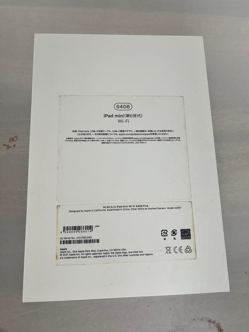 iPad本体 Apple iPad mini6 64GB wi-fi