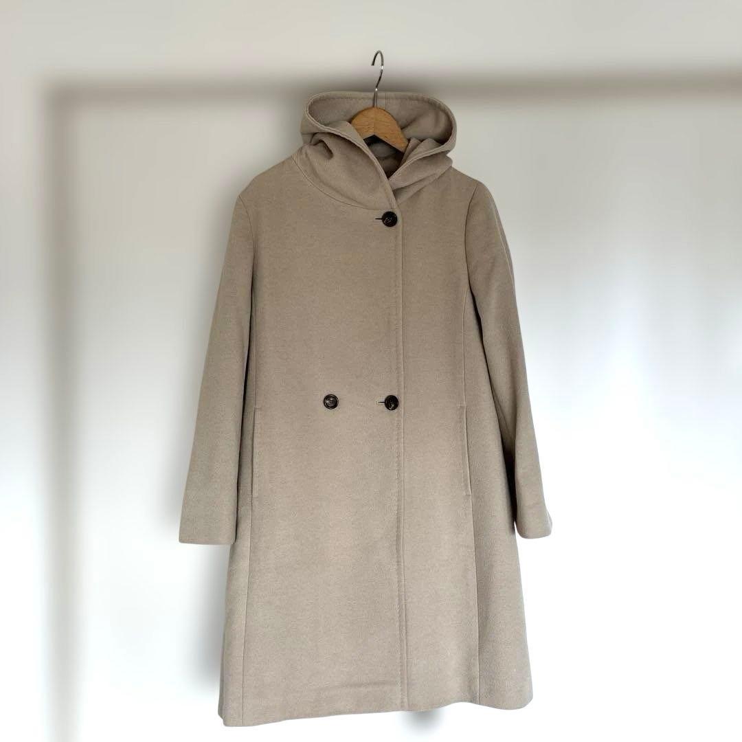 23区 ウール アンゴラ ビーバー フーデッド コート 40 L