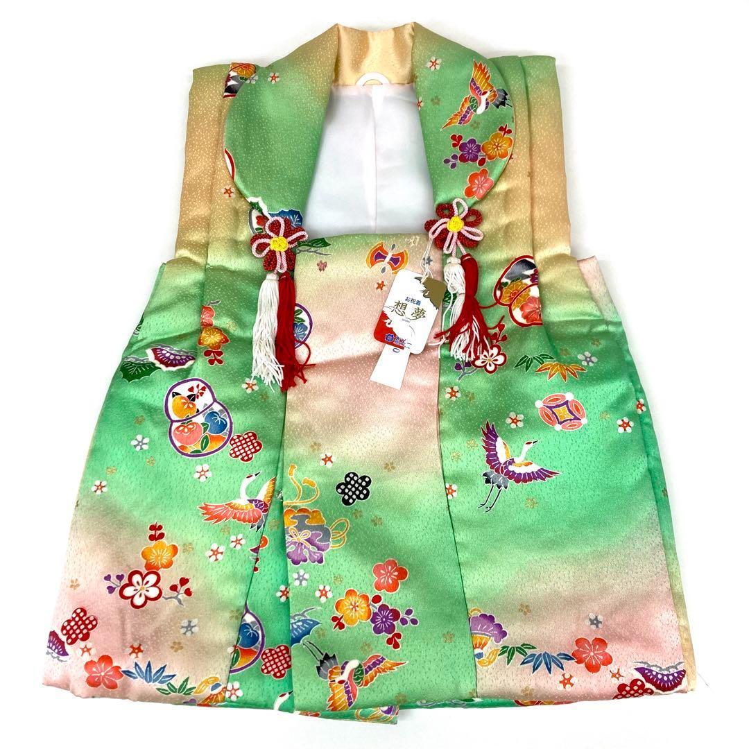 【着物と帯 時流】O2456ys◇七五三 3才女の子着物&被布コート正絹 未使用