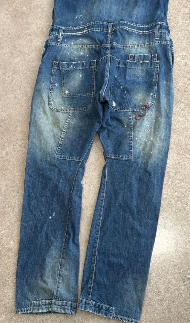 DSQUARED２　オーバーオール　サイズ44　デニム　ダメージ加工　長袖