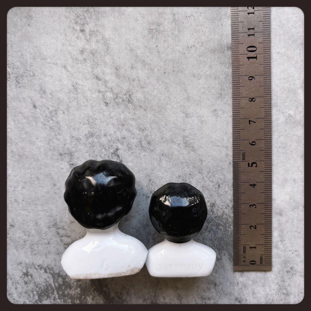 アンティーク チャイナヘッドドール　 ヘッドパーツ２個セット ビスクドール