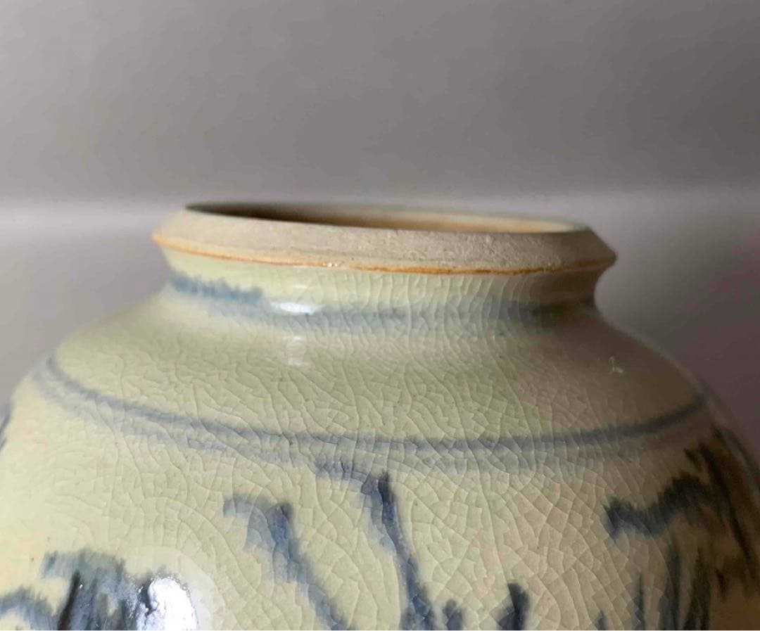 茶道具　膳所焼　雲鶴画　安南写茶碗　即中斎　陽炎園