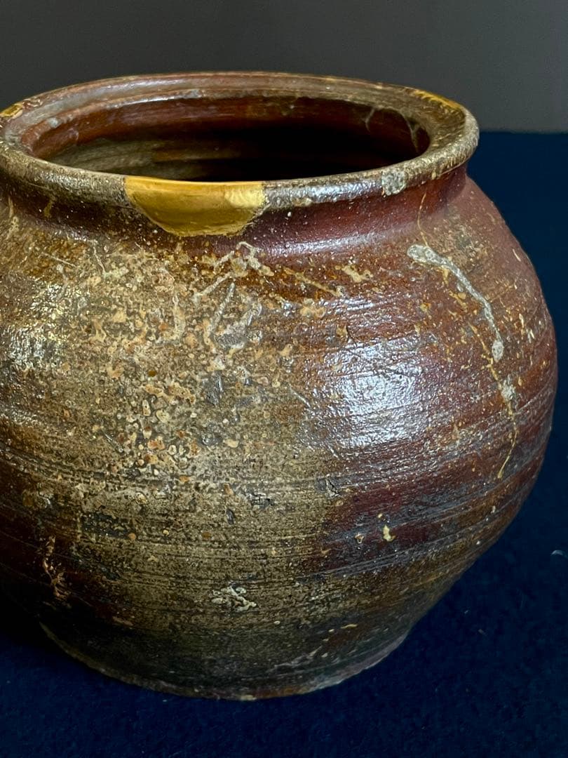 割引❣️『母』 古備前 水指 胡麻窯変 塗り蓋 金継ぎ 備前焼 茶道具 （B）