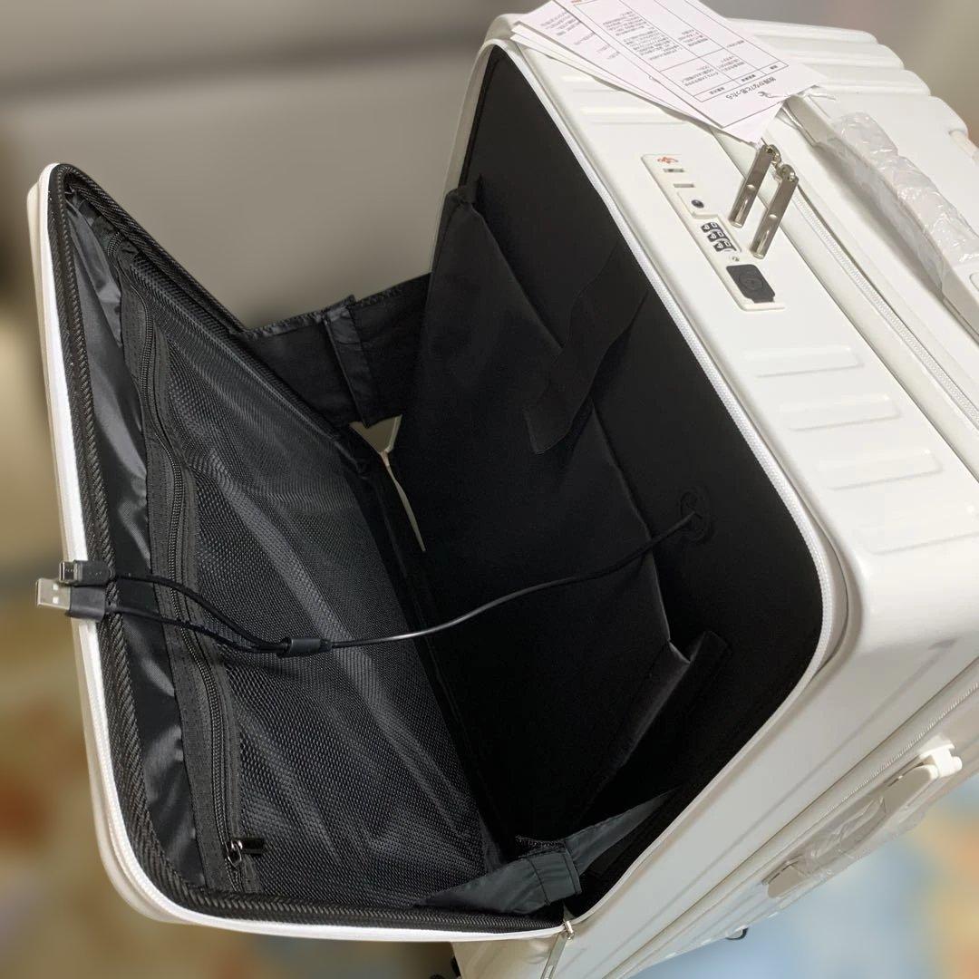 スーツケース キャリーケース 旅行 静音 カップホルダー付き USB充電ポート