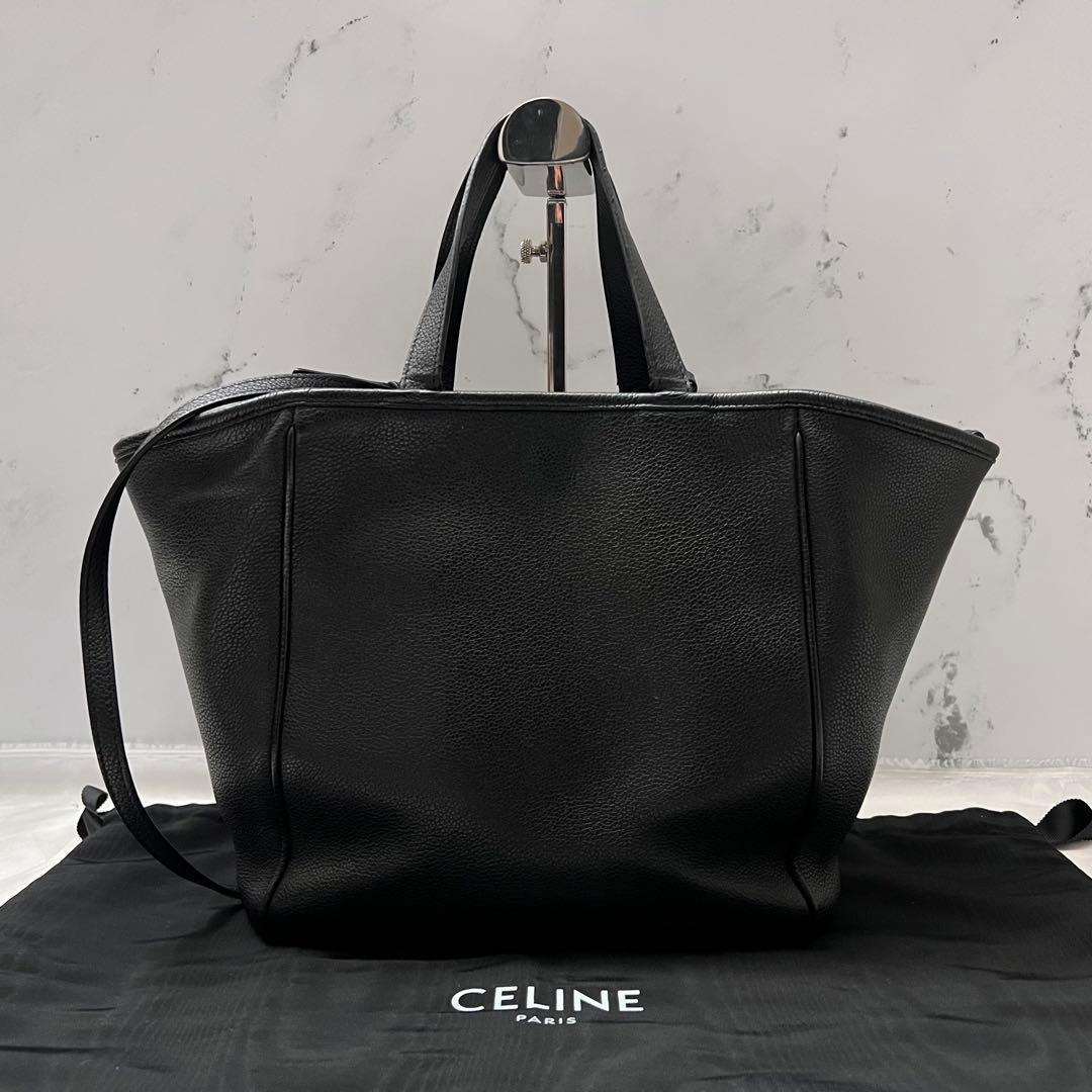 ◇袋付き美品◇セリーヌ　フォールドカバスモール　ブラック　2way トートバッグ