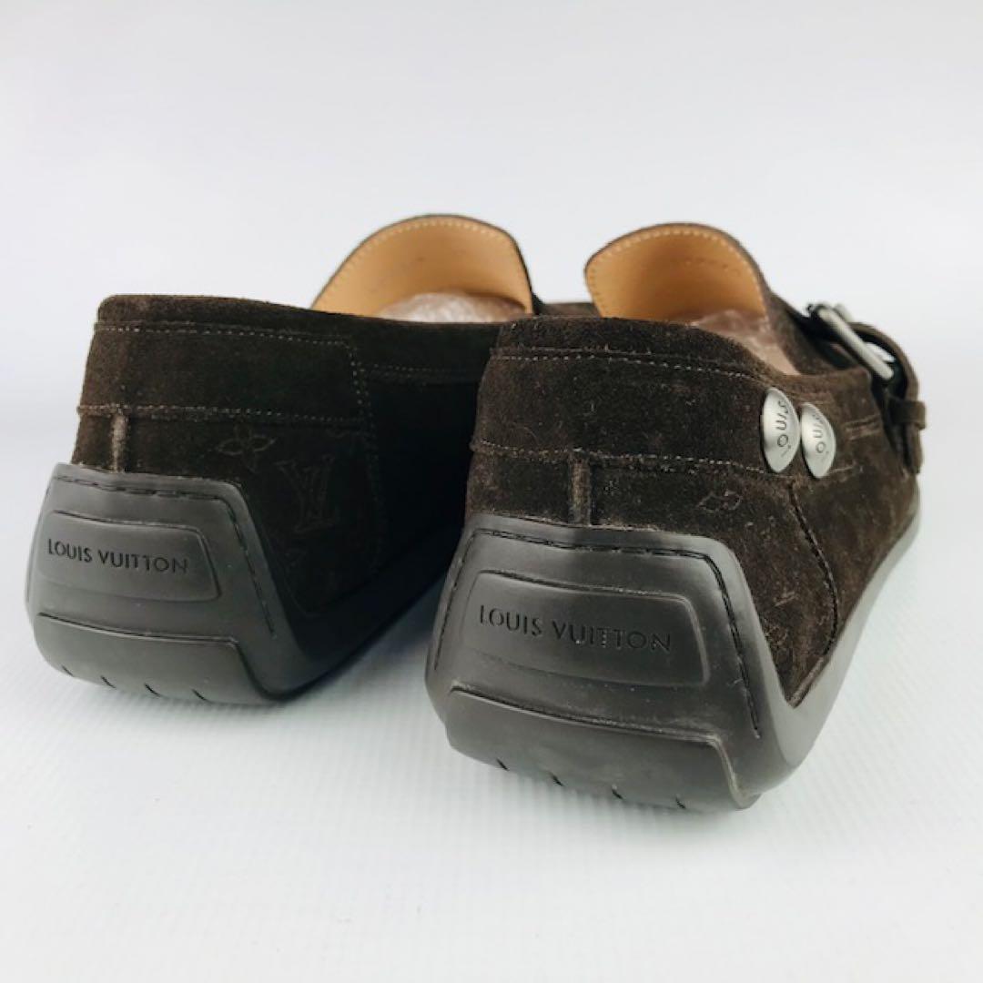 美品★ルイヴィトン・レザー モノグラム柄 ドライビングシューズ(91/2)