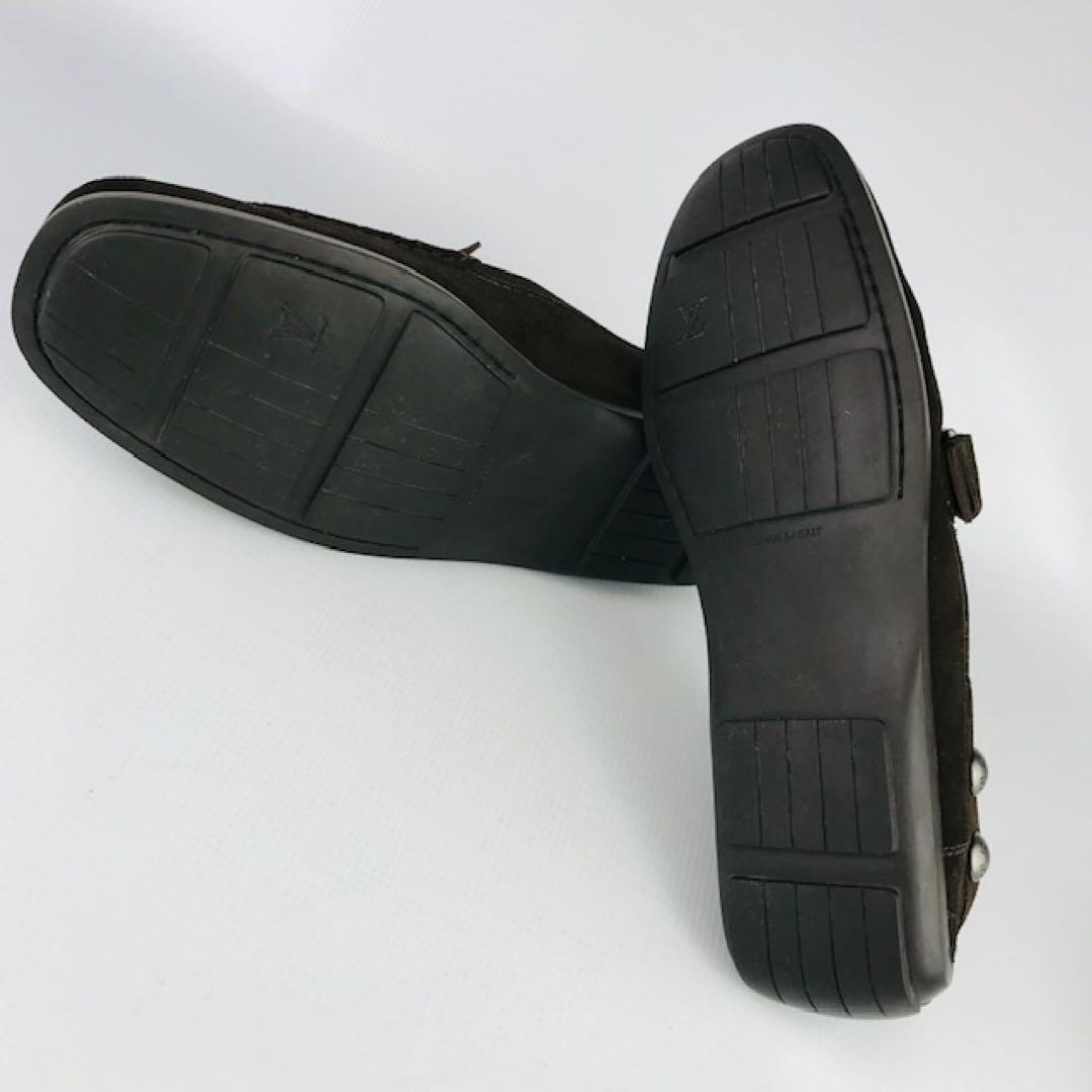 美品★ルイヴィトン・レザー モノグラム柄 ドライビングシューズ(91/2)