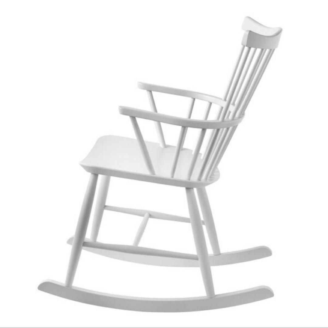 FDBモブラー デンマークデザイン J52G ロッキングチェア ホワイト ①