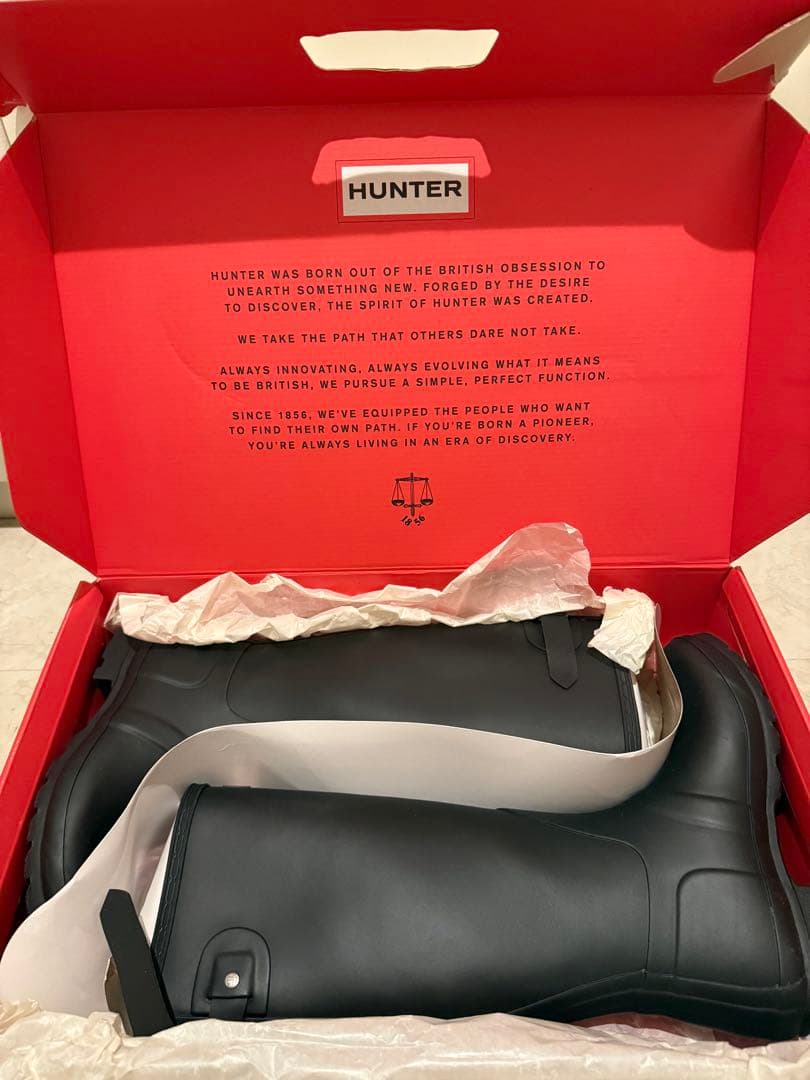 【美品】HUNTER ブラック 長靴 オリジナルボックス付き