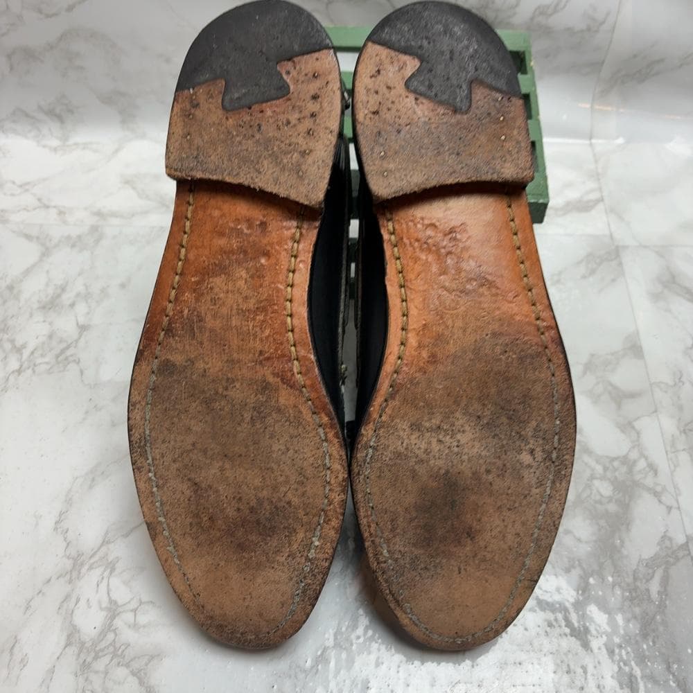 美品 USA製 RANCOURT&Co. タッセルモカシン ブラック 27-28