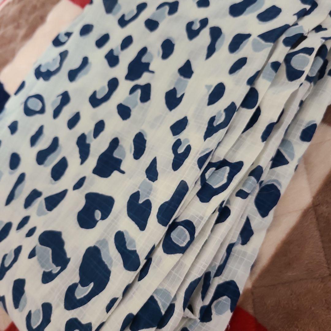 パメオポーズ　青レオパード浴衣　綿　万博やイベントや推し活にも！