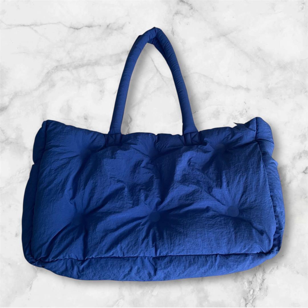 【knuth marf】big quilt bag/blue