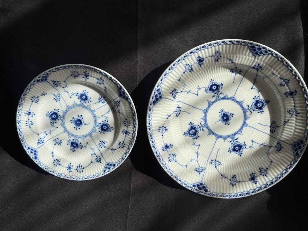 未使用　ロイヤルコペンハーゲン　ブルーフルーテッド 皿　プレート　2枚