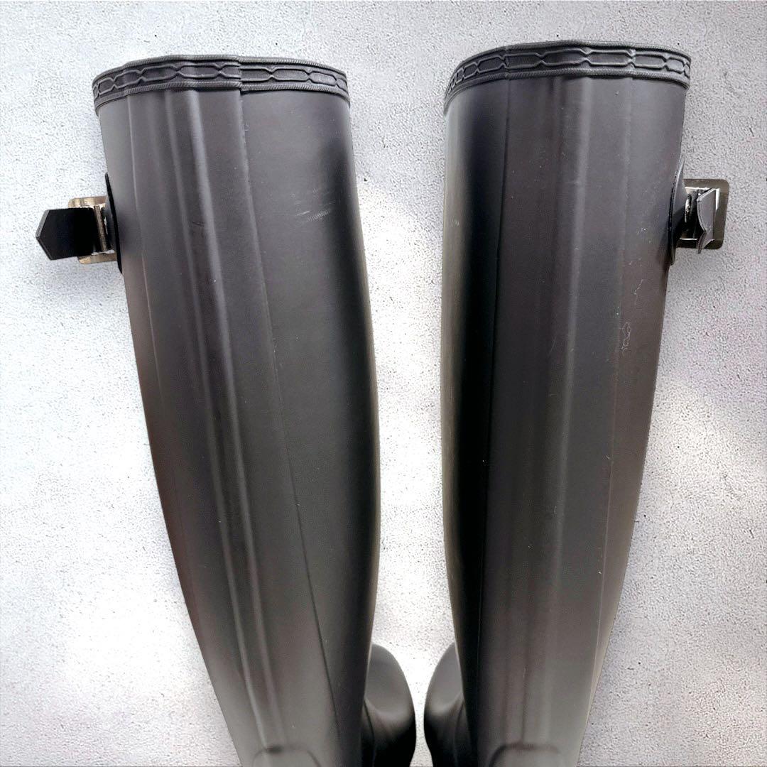 【美品】HUNTER ハンター 長靴 レインブーツUK6 ブラック