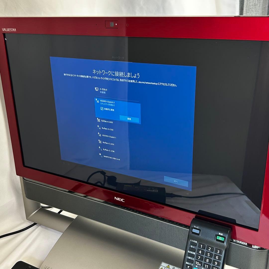 【専用】NEC デスクトップPC VALUESTAR VN770 レッド モニタ