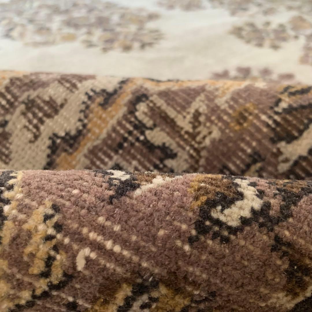 超大判　幅広　252× 147 トルコヴィンテージラグ　ボタニカル　雅紀さん