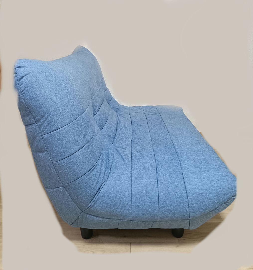 リーンロゼ　トーゴ風　ソファ　二人掛け　ブルー　青