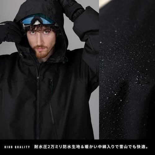 [ＢＬＡＣＫ　ＳＮＯＷ] スノボウェア 上下セット メンズ スノーボードウェア*