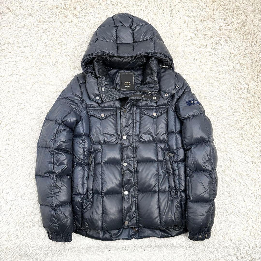 【人気】TATRAS タトラス バラザーノ 光沢 ダウンジャケット 3 ネイビー