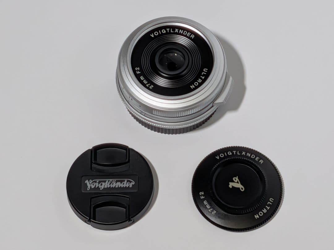 【美品】フォクトレンダー 27mm F2 ULTRON X 銀 フィルター付き