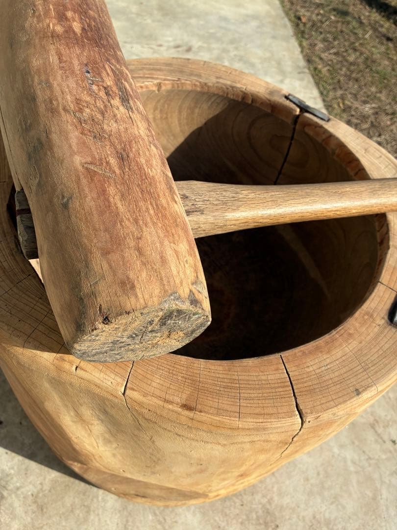 【専用出品】欅　臼のみ　杵は別出品
