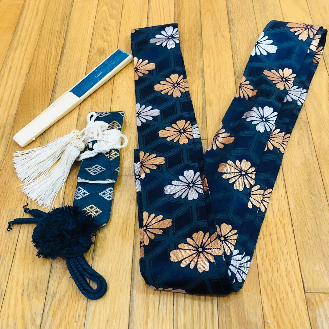 七五三　男の子￼￼￼‼️祝着・羽織・袴セット　鷹鷲立波絵巻花文金彩⭐︎完全フルセット