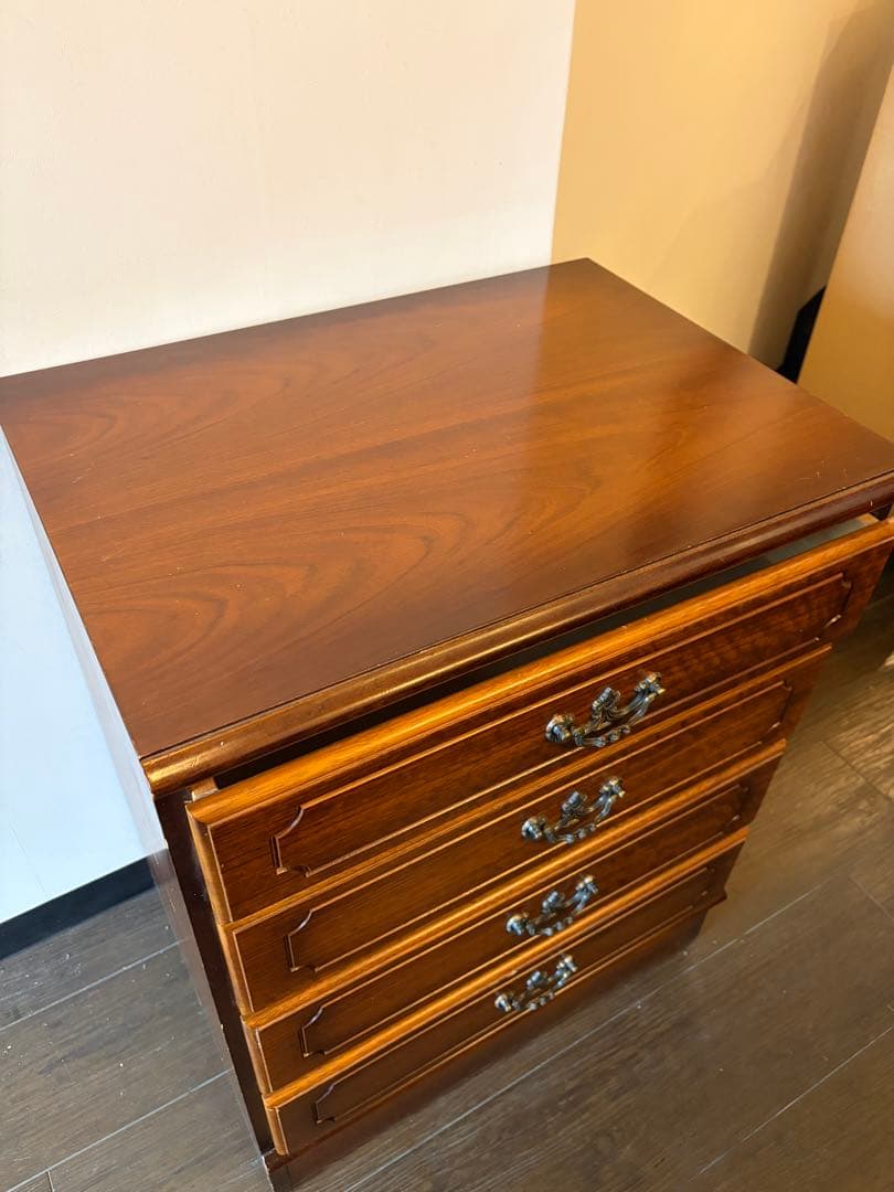 ②カリモク　karimoku 4段チェスト コロニアル　木製 収納家具 良品