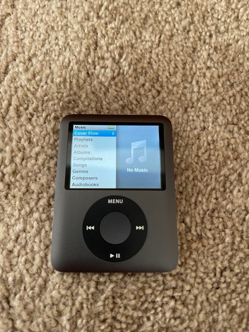 iPod nano 第3世代 8GBブラック動作確認済 ケーブル付き Apple