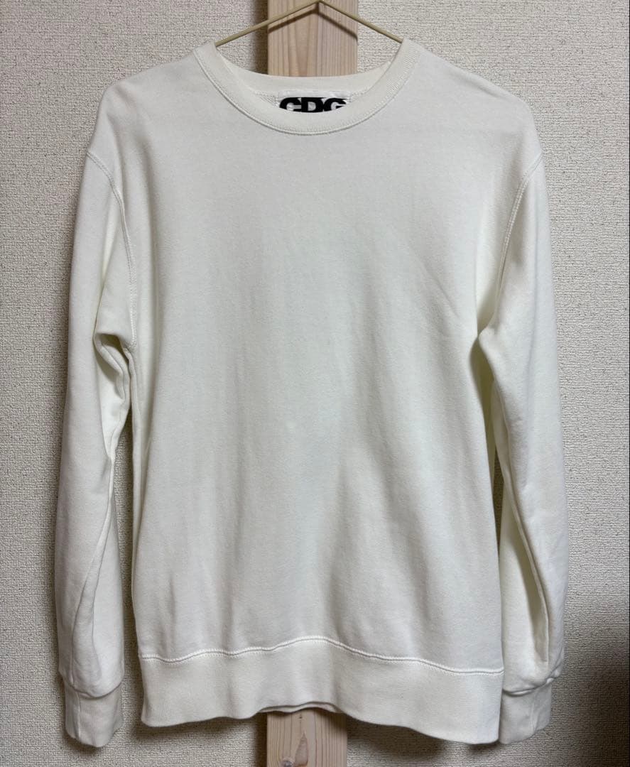 CDG バックロゴプリントスウェット トレーナー　ホワイト　S