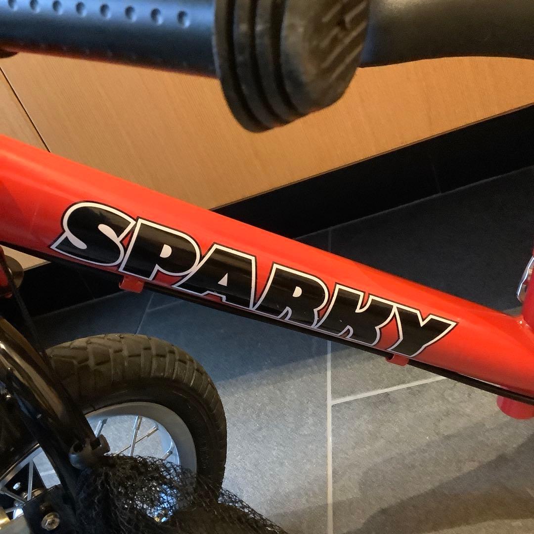 【美品】スパーキー　キックバイク　レッド　SPARKY ヘルメット　腕膝当て付き