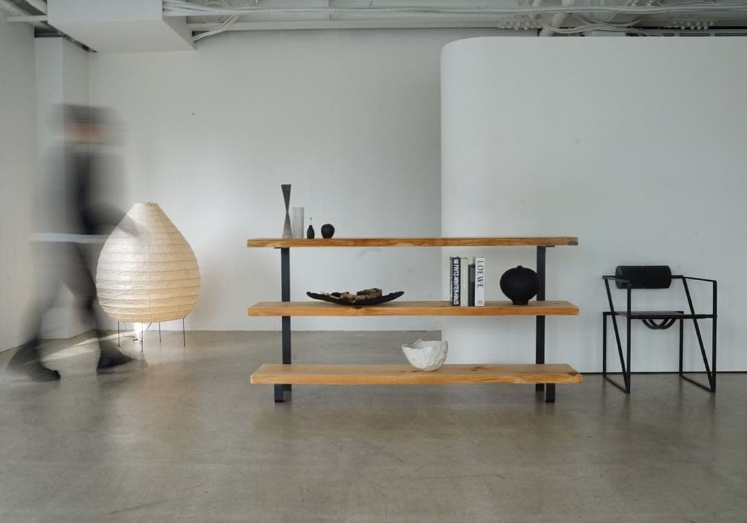 一枚板　エアーシェルフ 商品棚等 (幅180x奥行35x高さ90cm) 送料無料