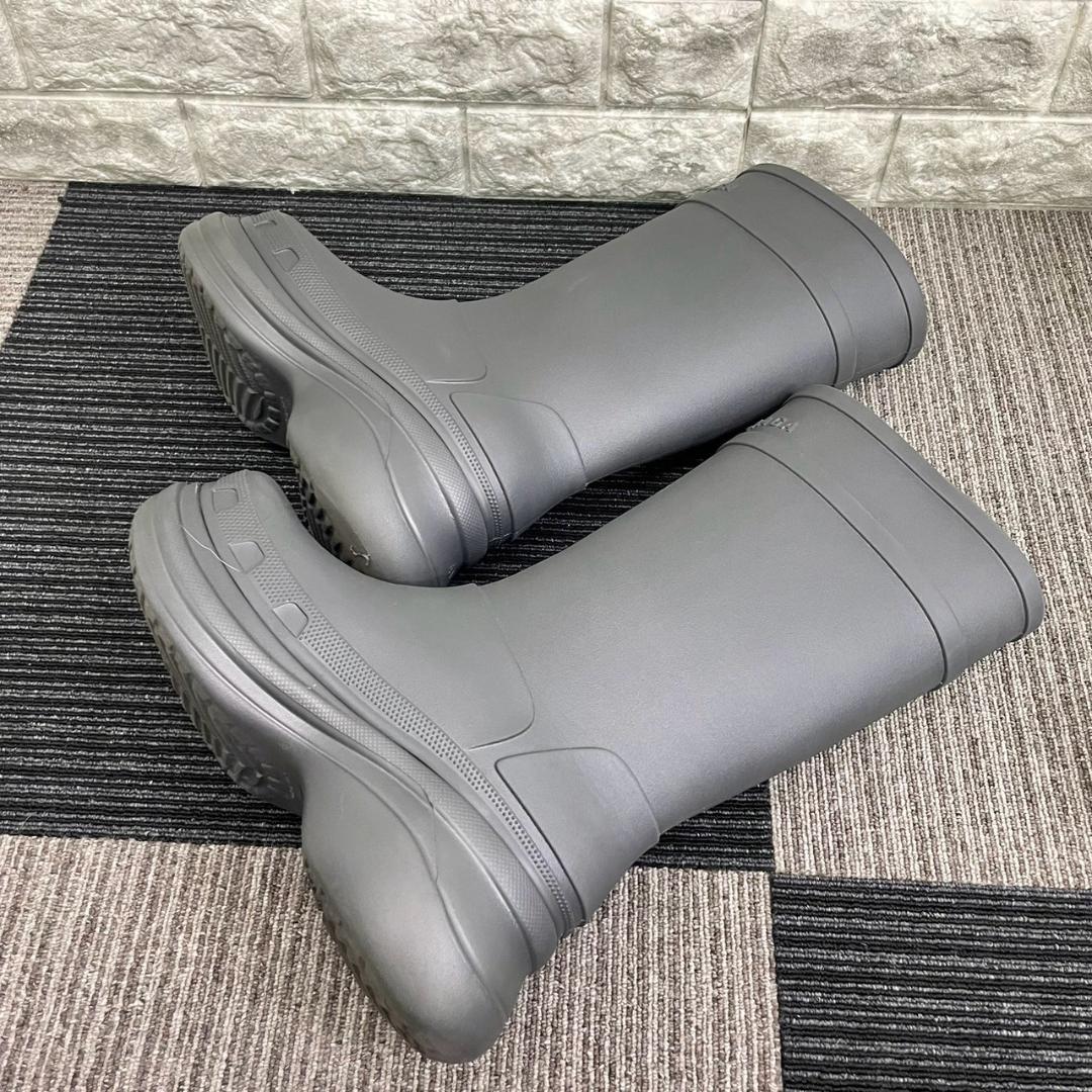 超美品　BALENCIAGA　バレンシアガ　クロックス　レインブーツ　グレー