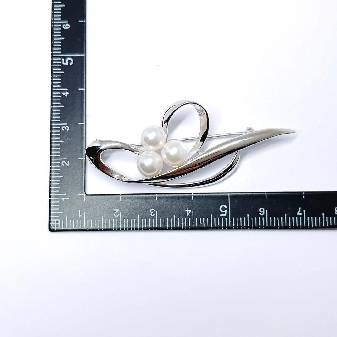 【新品同様】✨MIKIMOTO ミキモト パール　ブローチ フラワー　シルバー