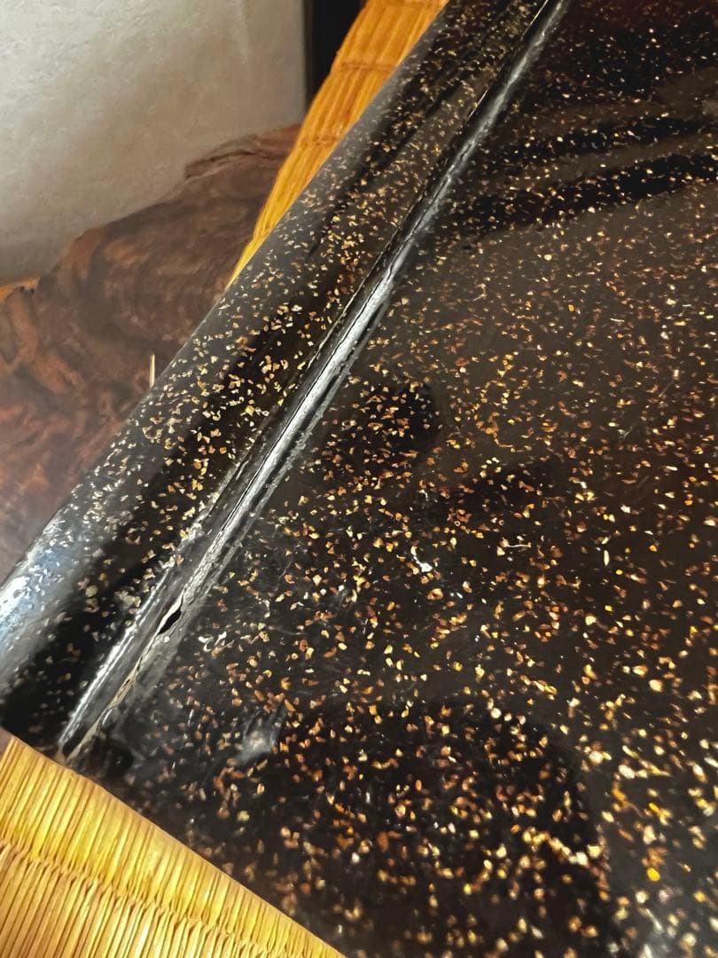 天然時代木 総梨地塗り 花台 香台 盆栽台 共箱付き