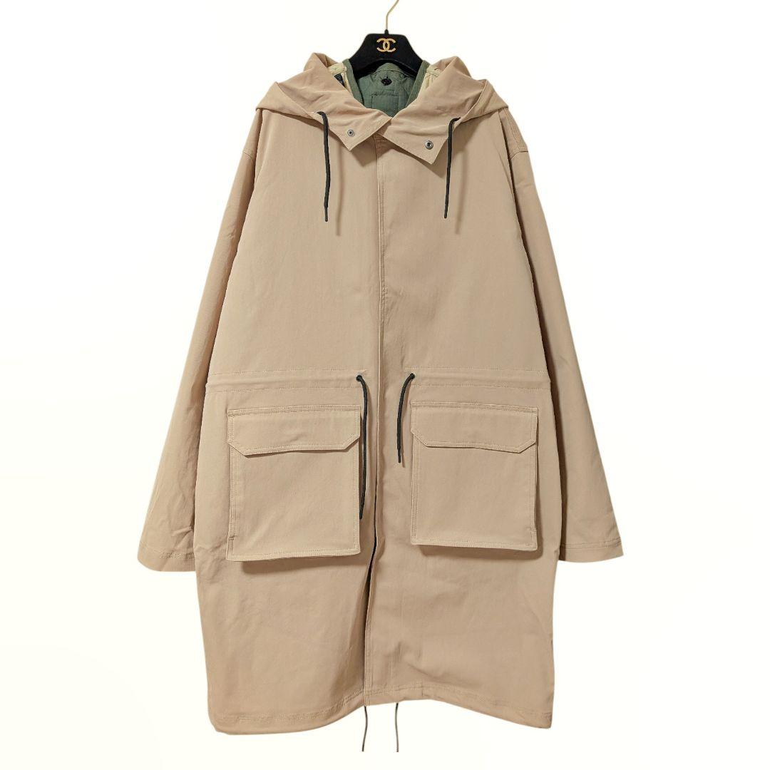 新品 タイオン フーデッドコート ダウンベストセット ベージュ L