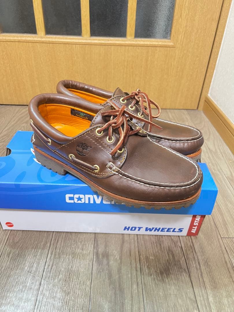 ティンバーランド 3-Eye レザー モカシン バーガンディ 26.5 27