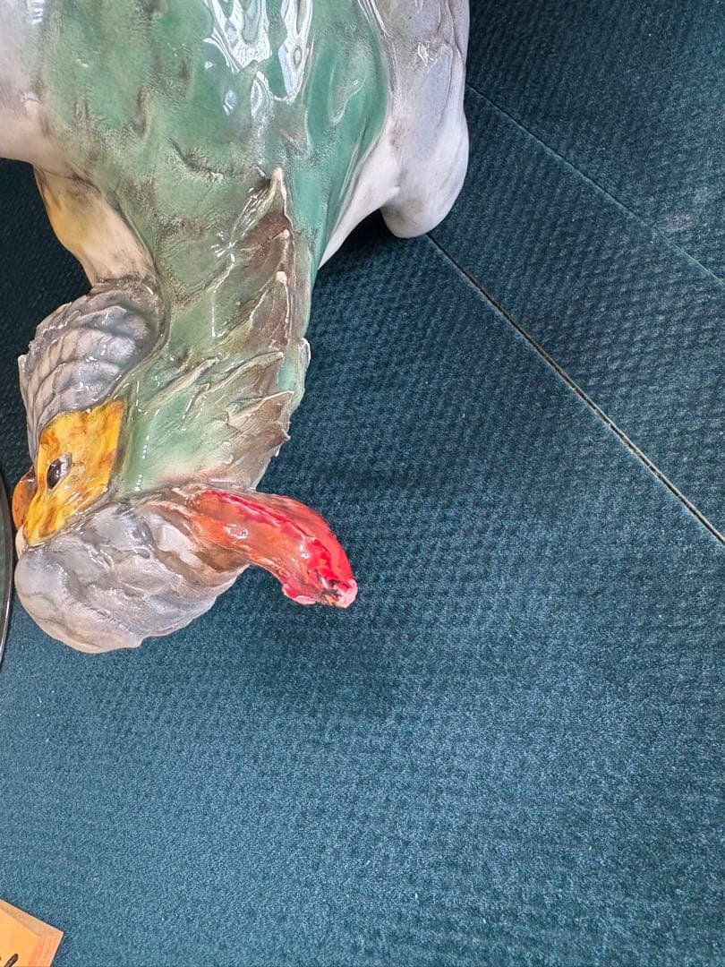 オウム　置き物　イタリア製　オブジェ　コレクション 鳥