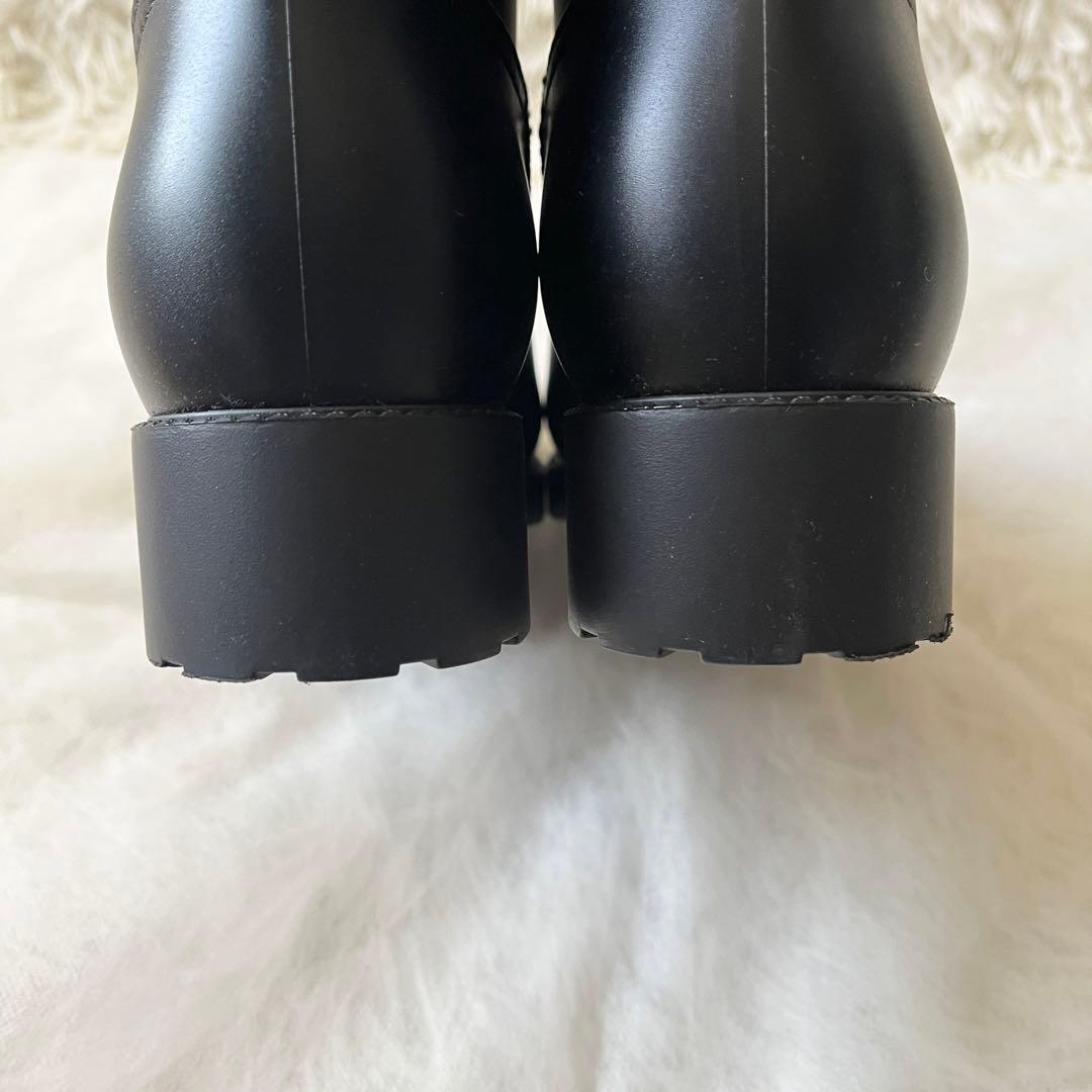 ロジェヴィヴィエ　テンペット ヴィヴ ストラス ブーツ　ラバー　黒　37サイズ