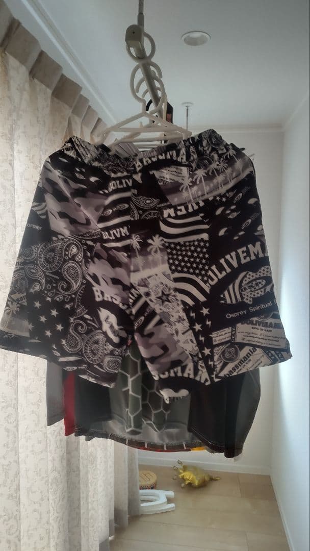 ospフーデッドロングスリーブシャツ、ハイブリッドショーツ