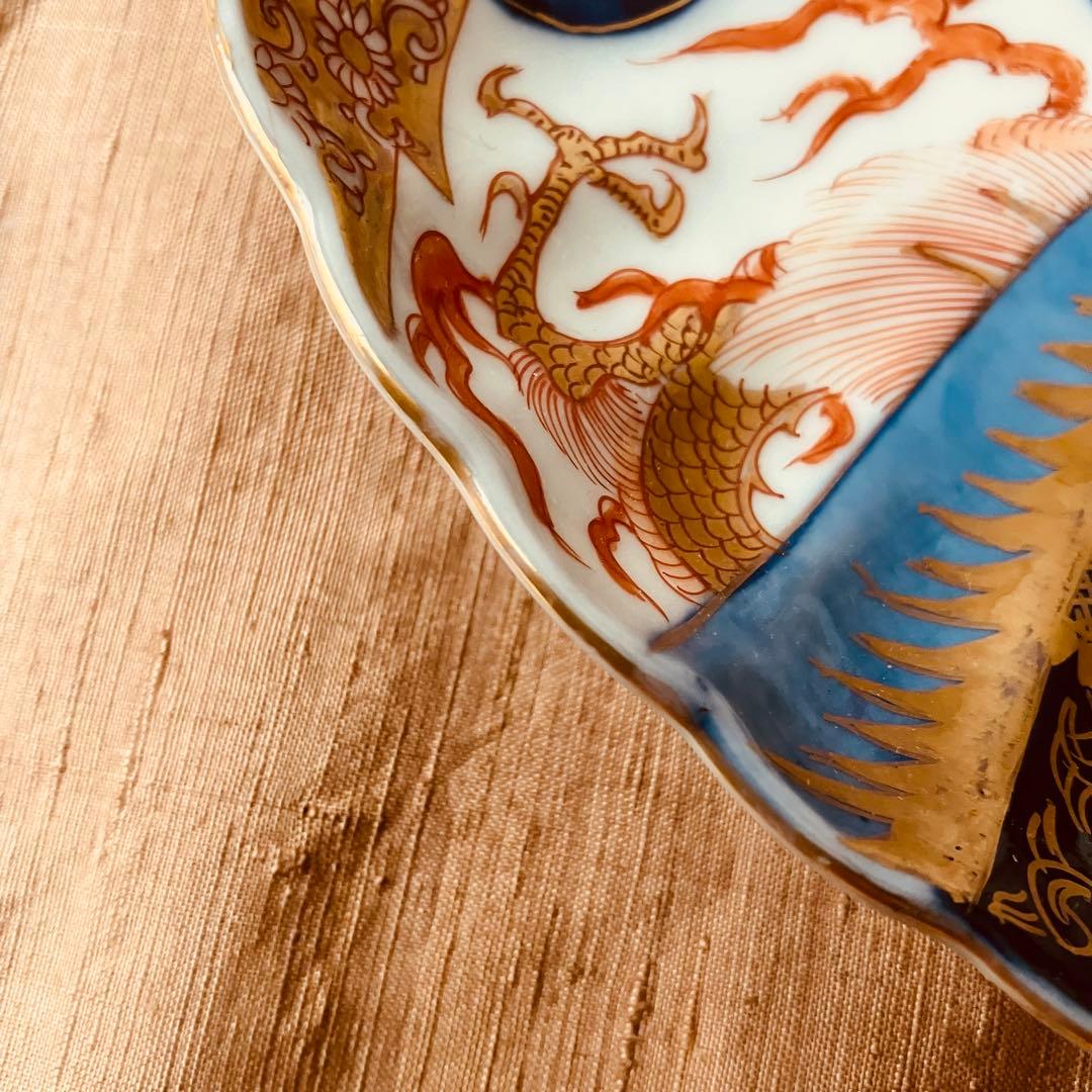 オールド深川製磁　皿　明治　大正　龍　鳳凰　松竹梅　古伊万里　ジャポニスム