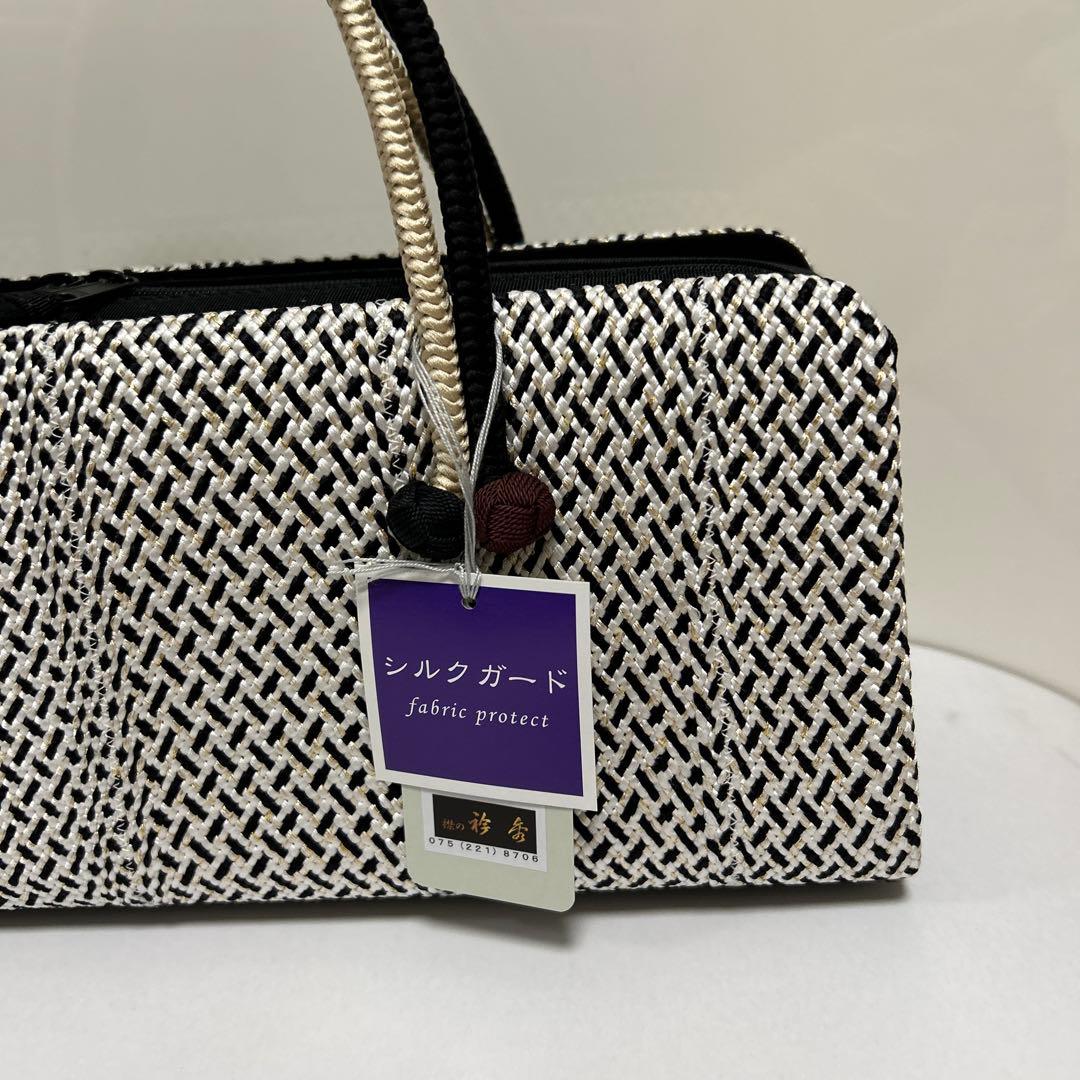 和装バック　利休バッグ　横長の型　小田巻付き　バッグ　組織り　衿秀　和想庵