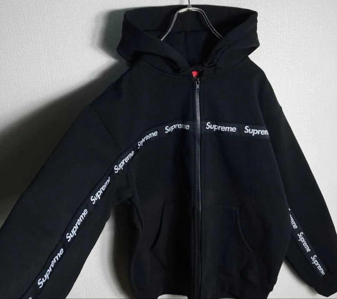 美品　シュプリーム　アームロゴ　フルジップパーカー　人気デザイン