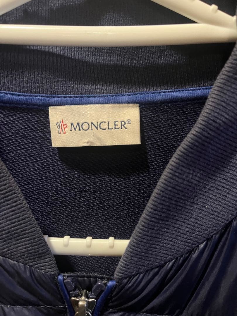 モンクレール メンズ ネイビー 切り替え ダウンジャケット