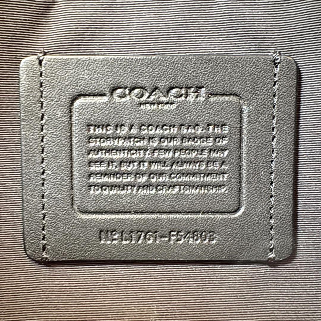 COACH メンズ コーチ シグネチャー レザー ブリーフケース 2way 茶黒