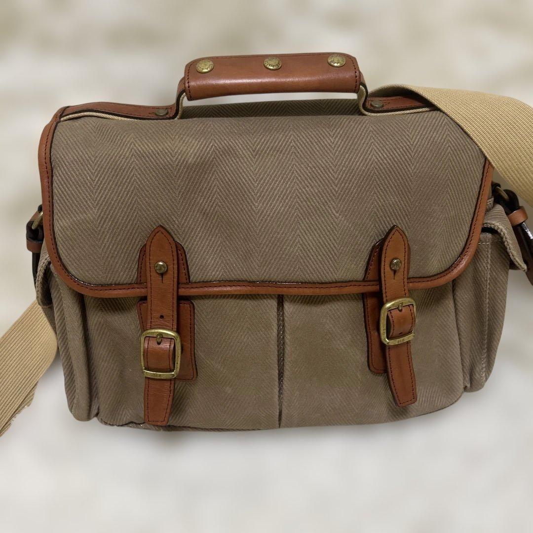 【美品】シルバーレイククラブ ヘリンボーン ショルダーバッグ ベージュ