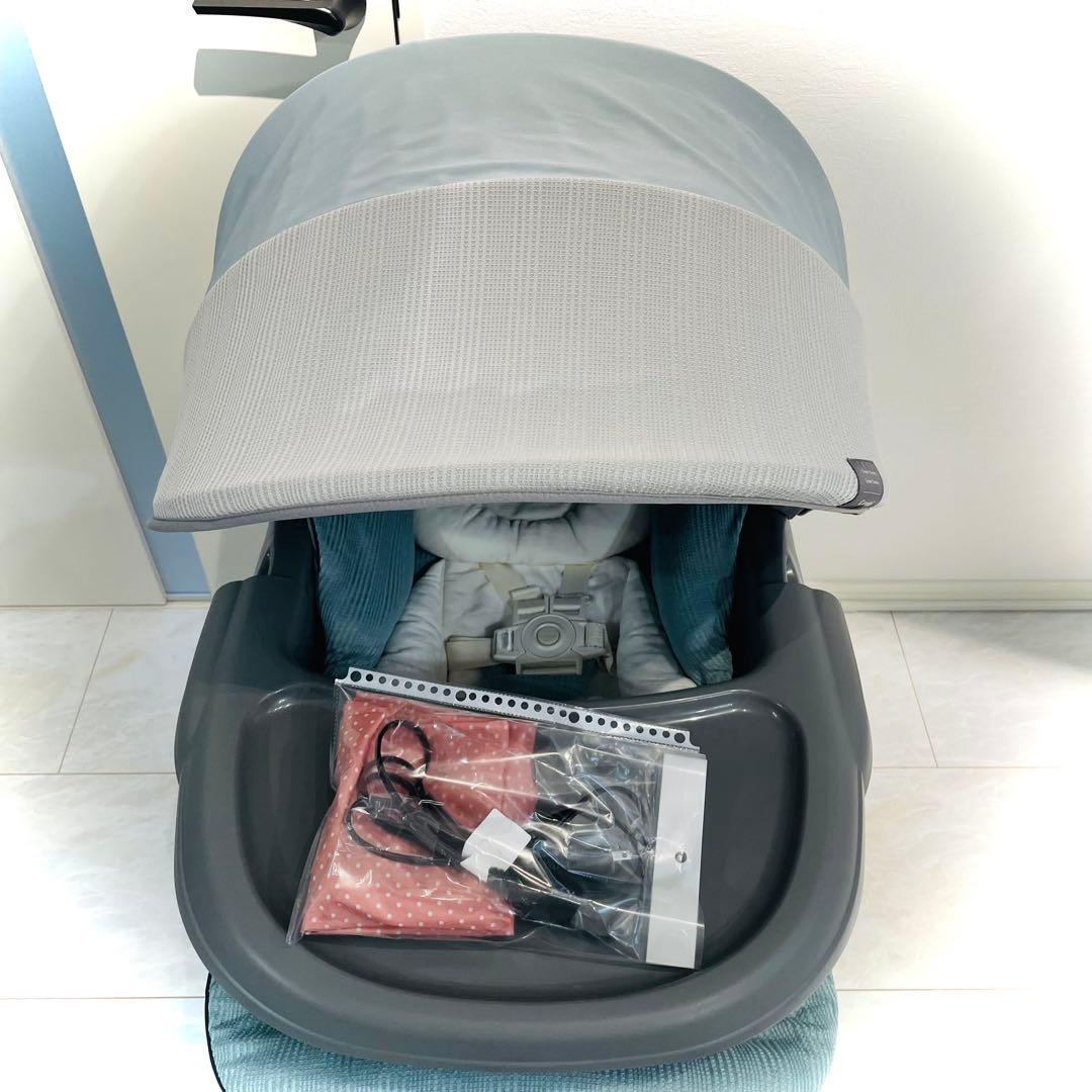 【美品】おまけカバー付★コンビネムリラオートスイングBEDiスリープシェルブルー