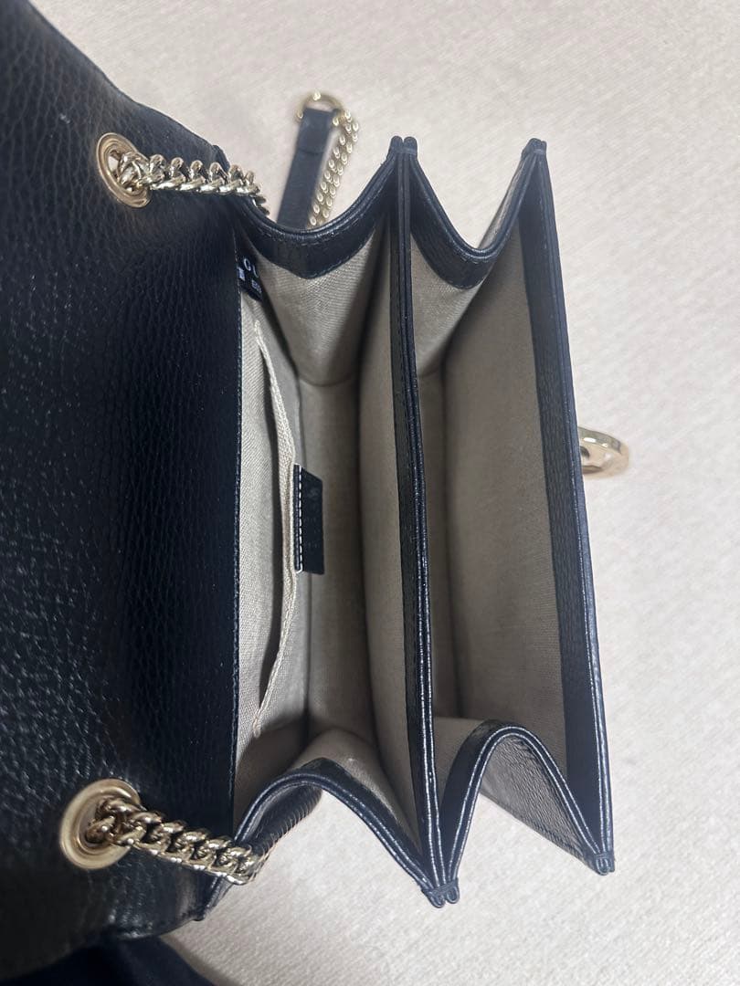 GUCCI インターロッキング ブラック ショルダーバッグ