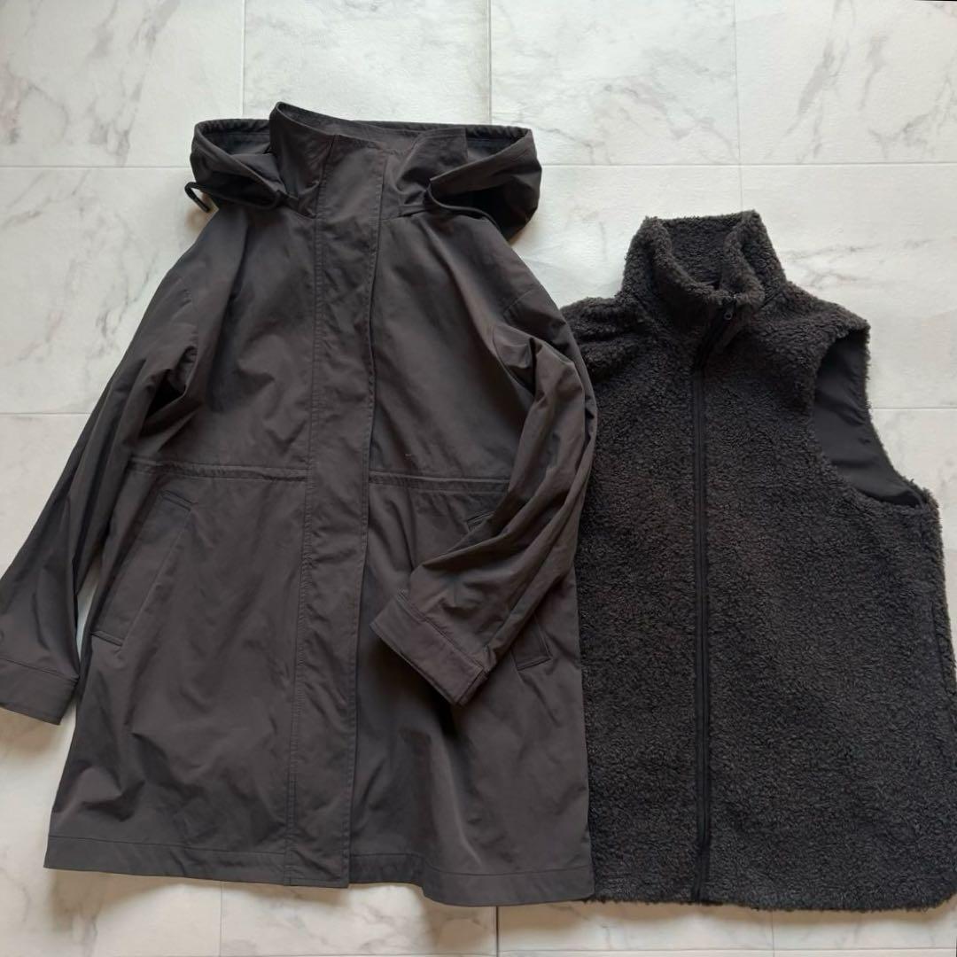 UNTITLED アンタイトル ボアライナー 外せるフード付き モッズコート