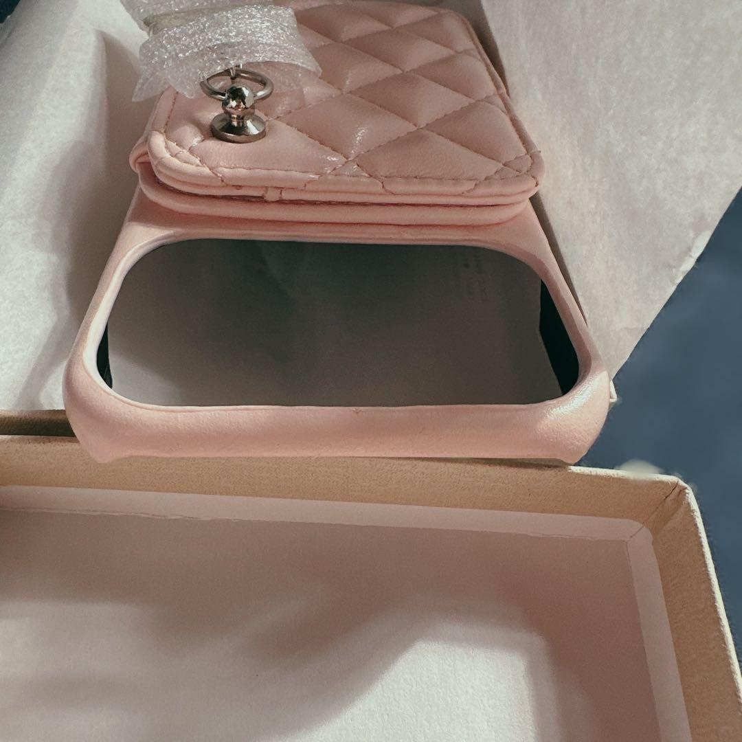 キルティングミラーDDチャーム iPhoneケース17Pro PNK ピンク