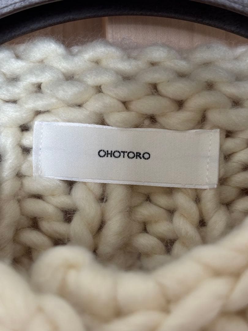 OHOTORO クリームニットカーディガン